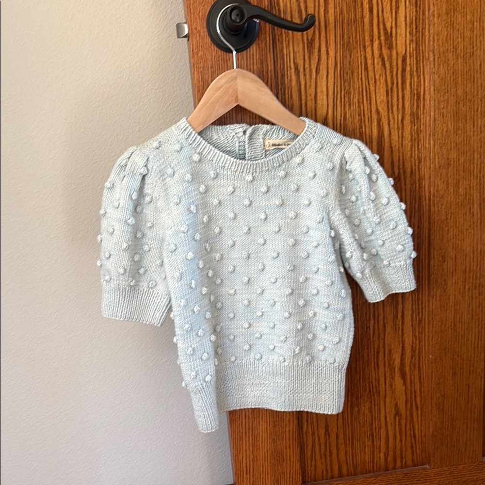 Misha & Puff light blue girls sweater